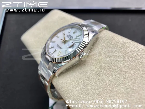 ROLEX DateJust 41 126334 904L SS VSF 1:1 Best Edition White Dial on Oyster Bracelet VS3235 - Super Clone Watch | 1:1 Best Version