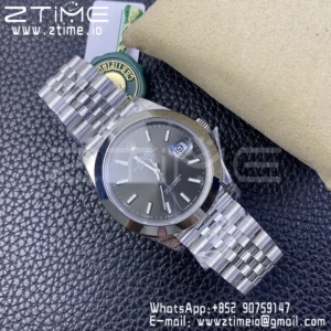 ROLEX デイトジャスト41 126300 904L SS VSF 1:1 ベストエディション ジュビリーブレスレット グレーダイヤル VS3235 - スーパークローンウォッチ｜1:1 ベストバージョン
