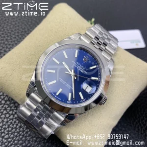 ROLEX DateJust 41 126300 904L SS VSF 1:1 Best Edition Blue Dial on Jubilee Bracelet VS3235 - Super Clone Watch | 1:1 Best Version