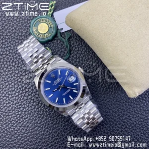 ROLEX DateJust 41 126300 904L SS VSF 1:1 Best Edition Blue Dial on Jubilee Bracelet VS3235 - Super Clone Watch | 1:1 Best Version