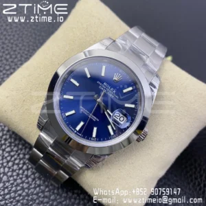 ROLEX DateJust 41 126300 904L SS VSF 1:1 Best Edition Cadran albastru pe brățară Oyster VS3235 - Super Clone Watch | 1:1 Best Version
