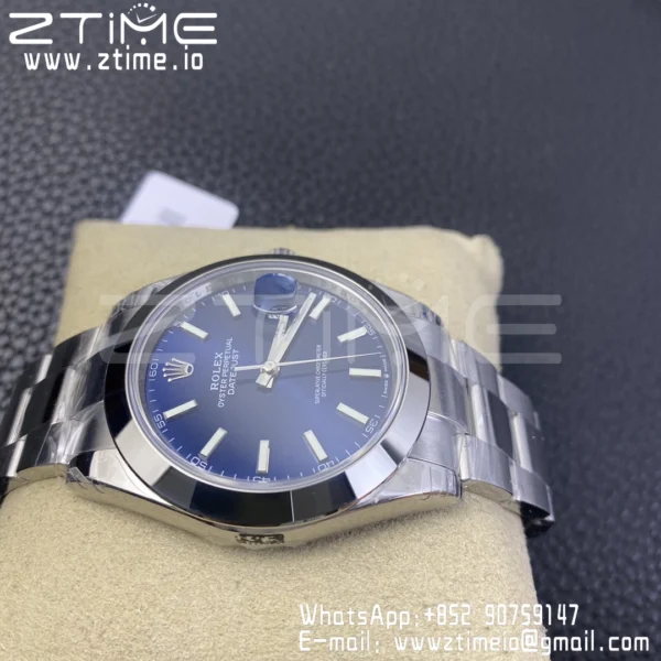 ROLEX DateJust 41 126300 904L SS VSF 1:1 Best Edition Cadran albastru pe brățară Oyster VS3235 - Super Clone Watch | 1:1 Best Version