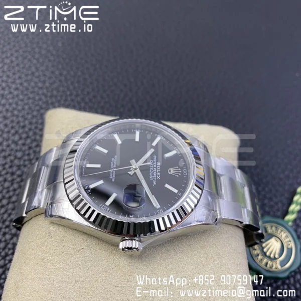 ROLEX デイトジャスト41 126334 904L SS VSF 1:1 ベストエディション ブラックダイヤル オイスターブレスレット VS3235 - スーパークローンウォッチ｜1:1 ベストバージョン