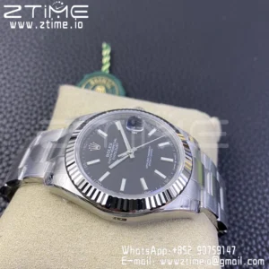 ROLEX デイトジャスト41 126334 904L SS VSF 1:1 ベストエディション ブラックダイヤル オイスターブレスレット VS3235 - スーパークローンウォッチ｜1:1 ベストバージョン