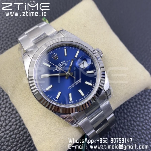 ROLEX DateJust 41 126334 904L SS VSF 1:1 Best Edition Blue Dial on Oyster Bracelet VS3235 - Super Clone Watch | 1:1 Best Version