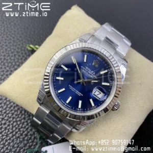 ROLEX DateJust 41 126334 904L SS VSF 1:1 Best Edition Blue Dial on Oyster Bracelet VS3235 - Super Clone Watch | 1:1 Best Version