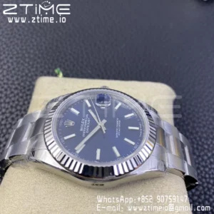 ROLEX DateJust 41 126334 904L SS VSF 1:1 Best Edition Blue Dial on Oyster Bracelet VS3235 - Super Clone Watch | 1:1 Best Version