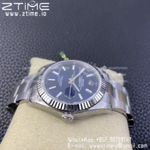 ROLEX DateJust 41 126334 904L SS VSF 1:1 Best Edition Blue Dial on Oyster Bracelet VS3235 - Super Clone Watch | 1:1 Best Version