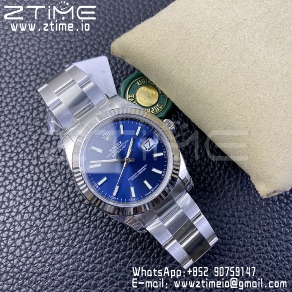 ROLEX DateJust 41 126334 904L SS VSF 1:1 Best Edition Blue Dial on Oyster Bracelet VS3235 - Super Clone Watch | 1:1 Best Version