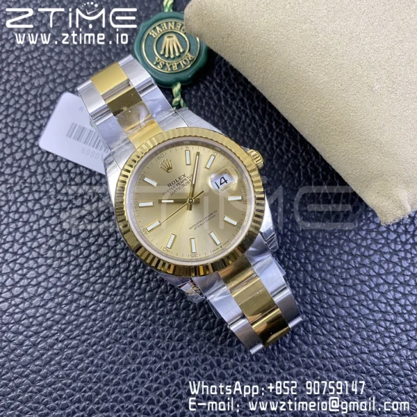 Rolex DateJust 41 126333 904L SS VSF 1:1 Best Edition YG Dial on SS/YG Jubilee Bracelet VS3235 - Super Clone Watch | 1:1 Best Version