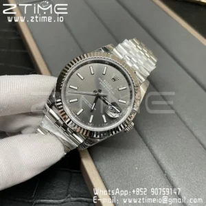 ROLEX DateJust 41 126334 904L SS VSF 1:1 Best Edition Gray Dial on Oyster Bracelet VS3235 - Super Clone Watch | 1:1 Best Version