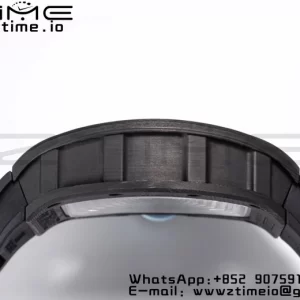 RICHARD MILLE RM055 NTPT BBR Factory Best Edition Skeleton Black Dial Blue Inside Frame on Black Rubber Strap Clone RMUL2 V3 - Super Clone Watch | 1:1 Best Version
