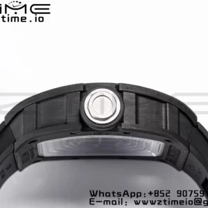 RICHARD MILLE RM055 NTPT BBRファクトリーベストエディション スケルトン ブラックダイヤル ブラックインサイドフレーム ブラックラバーストラップ クローン RMUL2 V3 - スーパークローンウォッチ｜1:1ベストバージョン