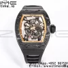 RICHARD MILLE RM055 NTPT BBR Factory Best Edition luuranko musta kellotaulu kulta sisällä runko musta kumihihna klooni RMUL2 V3 - Super klooni katsella | 1:1 paras versio