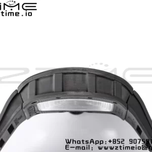 RICHARD MILLE RM055 NTPT BBR Factory Best Edition Scheletro Quadrante Nero Telaio Interno Oro su Cinturino in Gomma Nera Clone RMUL2 V3 - Orologio Super Clone | 1:1 Migliore Versione