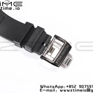 RICHARD MILLE RM055 NTPT BBR Factory Best Edition Scheletro Quadrante Nero Telaio Interno Oro su Cinturino in Gomma Nera Clone RMUL2 V3 - Orologio Super Clone | 1:1 Migliore Versione