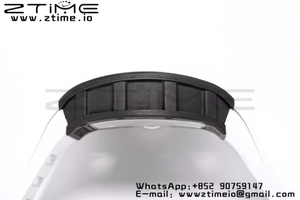 RICHARD MILLE RM055 NTPT BBR Factory Best Edition Skeleton Black Dial White Inside Frame on White Rubber Strap Clone RMUL2 V3 - Super Clone Watch | 1:1 Best Version