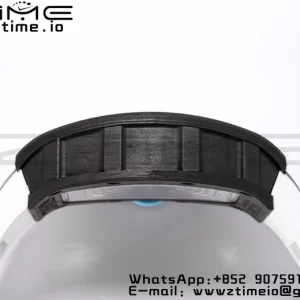 RICHARD MILLE RM055 NTPT BBR Factory Best Edition Skeleton Black Dial White Inside Frame on White Rubber Strap Clone RMUL2 V3 - Super Clone Watch | 1:1 Best Version