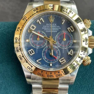 Rolex Rolex Daytona 116503 SS/YG Clean Factory 1:1 Best Edition Blue Dial on SS/YG Oyster Bracelet A4130 - Super Clone Watch | 1:1 Best Version
