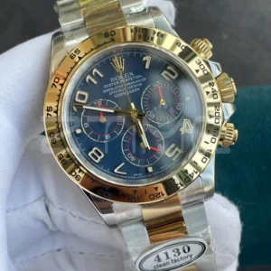 Rolex Rolex Daytona 116503 SS/YG Clean Factory 1:1 Best Edition Blue Dial on SS/YG Oyster Bracelet A4130 - Super Clone Watch | 1:1 Best Version