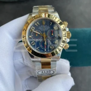 Rolex Rolex Daytona 116503 SS/YG Clean Factory 1:1 Best Edition Blue Dial on SS/YG Oyster Bracelet A4130 - Super Clone Watch | 1:1 Best Version
