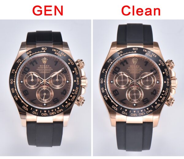 Rolex Daytona 116515 RG Clean Factory 1:1 Best Edition Μαύρο Κεραμικό Κορνίζα Brown Dial Numeral Marker on Oysterflex Rubber Strap A4130 V2 - Super Clone Watch | 1:1 Best Version