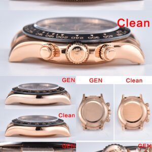 Rolex Daytona 116515 RG Clean Factory 1:1 Best Edition Μαύρο Κεραμικό Κορνίζα Brown Dial Numeral Marker on Oysterflex Rubber Strap A4130 V2 - Super Clone Watch | 1:1 Best Version