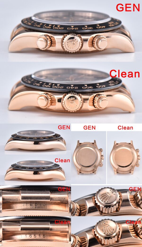 Rolex Daytona 116515 RG Clean Factory 1:1 Best Edition Μαύρο Κεραμικό Κορνίζα Brown Dial Numeral Marker on Oysterflex Rubber Strap A4130 V2 - Super Clone Watch | 1:1 Best Version