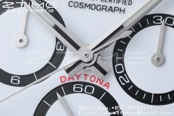 Rolex Daytona 126500 Panda Clean 1:1 Best Edition 904L SS Case and Bracelet White Dial SH4131 - Super Clone Watch | 1:1 Best Version