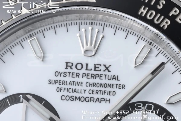 Rolex Daytona 126500 Panda Clean 1:1 Best Edition 904L SS Case and Bracelet White Dial SH4131 - Super Clone Watch | 1:1 Best Version
