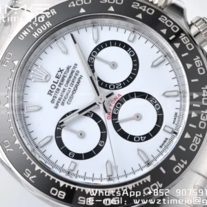 Rolex Daytona 126500 Panda Clean 1:1 Best Edition 904L SS Case and Bracelet White Dial SH4131 - Super Clone Watch | 1:1 Best Version