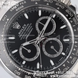 Rolex 2023 Daytona 126500 Clean 1:1 Best Edition 904L Steel Black Dial on SS Bracelet SH4131 - Super Clone Watch | 1:1 Best Version