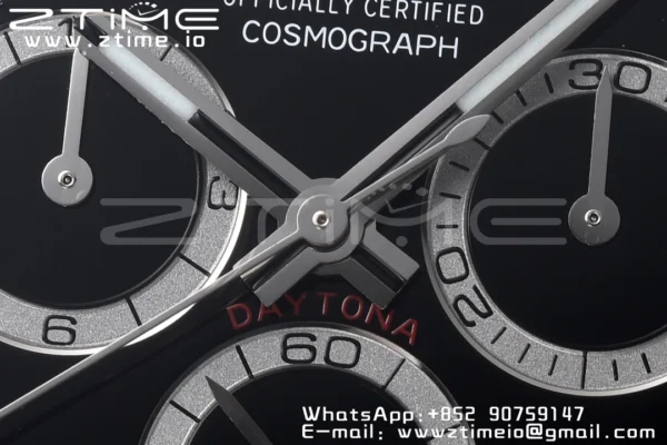 Rolex 2023 Daytona 126500 Clean 1:1 Best Edition 904L Steel Black Dial on SS Bracelet SH4131 - Super Clone Watch | 1:1 Best Version