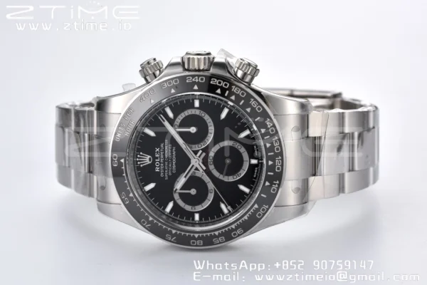 Rolex 2023 Daytona 126500 Clean 1:1 Best Edition 904L Steel Black Dial on SS Bracelet SH4131 - Super Clone Watch | 1:1 Best Version