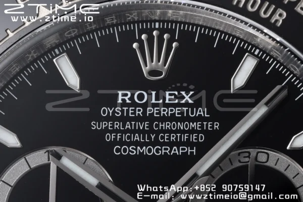 Rolex 2023 Daytona 126500 Clean 1:1 Best Edition 904L Steel Black Dial on SS Bracelet SH4131 - Super Clone Watch | 1:1 Best Version