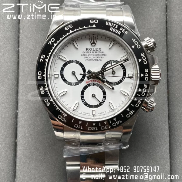 Rolex Daytona 126500 Panda EWE Factory 1:1 Best Edition 904L SS White Dial SH4131 - Super Clone Watch | 1:1 Best Version