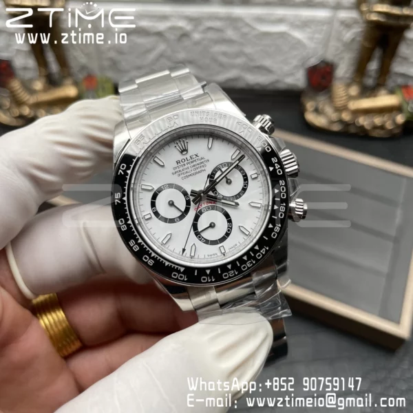 Rolex Daytona 126500 Panda EWE Factory 1:1 Best Edition 904L SS White Dial SH4131 - Super Clone Watch | 1:1 Best Version