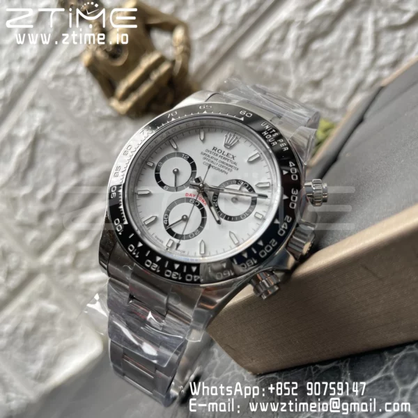 Rolex Daytona 126500 Panda EWE Factory 1:1 Best Edition 904L SS White Dial SH4131 - Super Clone Watch | 1:1 Best Version