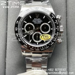 Rolex Daytona 126500-002 Panda EWE Factory 1:1 Best Edition 904L SS Black Dial SH4131 - Super Clone Watch | 1:1 Best Version