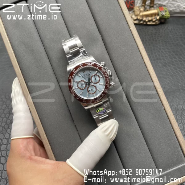 Rolex Daytona 126506-0002 EWE Factory 1:1 Best Edition 904L SS Ice Blue Diamond Scale Dial SH4131 - Super Clone Watch | 1:1 Best Version