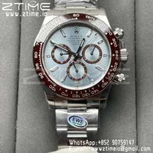 Rolex Daytona 126506-0002 EWE Factory 1:1 Best Edition 904L SS Ice Blue Diamond Scale Dial SH4131 - Super Clone Watch | 1:1 Best Version