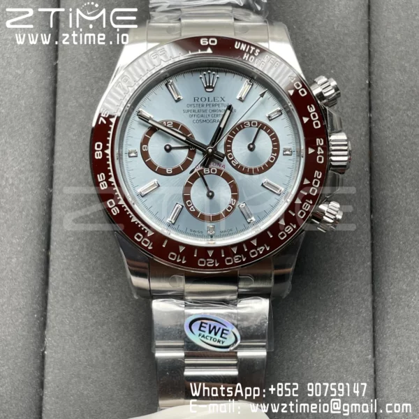 Rolex Daytona 126506-0002 EWE Factory 1:1 Best Edition 904L SS Ice Blue Diamond Scale Dial SH4131 - Super Clone Watch | 1:1 Best Version