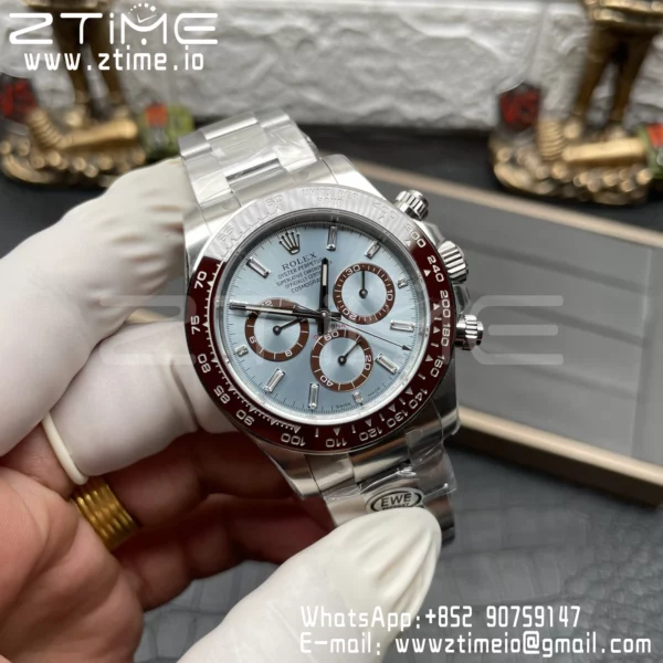 Rolex Daytona 126506-0002 EWE Factory 1:1 Best Edition 904L SS Ice Blue Diamond Scale Dial SH4131 - Super Clone Watch | 1:1 Best Version
