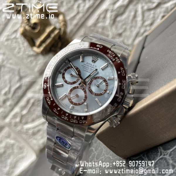 Rolex Daytona 126506-0002 EWE Factory 1:1 Best Edition 904L SS Ice Blue Diamond Scale Dial SH4131 - Super Clone Watch | 1:1 Best Version