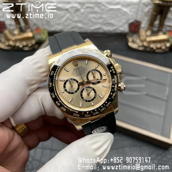 Rolex Daytona 126518-0008 EWE Factory 1:1 Best Edition 904L YG Dial SH4131 - Super Clone Watch | 1:1 Best Version