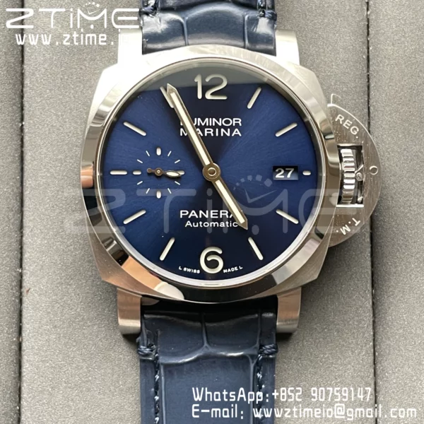Panerai PAM1393 VS Factory 1:1 Best Edition Blue Dial on Blue Leather Strap P.9010 Clone - Super Clone Watch | 1:1 Best Version