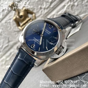 Panerai PAM1393 VS Factory 1:1 Best Edition Blue Dial on Blue Leather Strap P.9010 Clone - Super Clone Watch | 1:1 Best Version