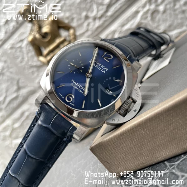 Panerai PAM1393 VS Factory 1:1 Best Edition Blue Dial on Blue Leather Strap P.9010 Clone - Super Clone Watch | 1:1 Best Version