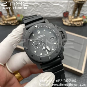 Panerai  PAM979 Carbotech VSF Best Edition Carbon Dial on Rubber Strap P.9010 Clone - Super Clone Watch | 1:1 Best Version