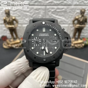 Panerai  PAM979 Carbotech VSF Best Edition Carbon Dial on Rubber Strap P.9010 Clone - Super Clone Watch | 1:1 Best Version
